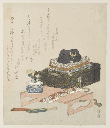 Keisai%20Eisen%2C%20%3Cb%3E%3Ci%3E%20Ox%20figurine%20and%20writing%20desk%3C%2Fi%3E%3C%2Fb%3E%2C%201829%3B%20year%20of%20the%20ox%2C%20color%20woodblock%20print%20with%20metallic%20pigments%20and%20embossing%20on%20paper%3B%20shikishiban%20surimono%2C%20The%20Mary%20Andrews%20Ladd%20Collection%2C%20public%20domain%2C%2032.728